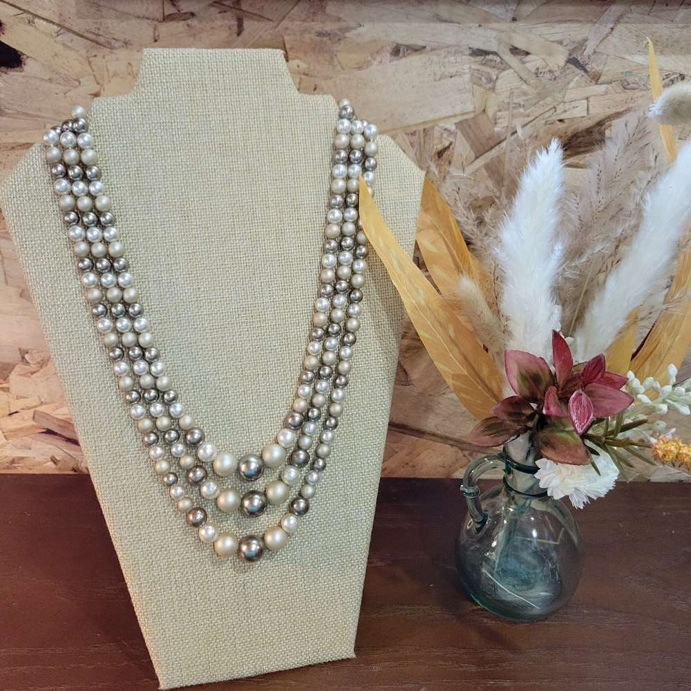 Elegant Multi-Strand Pearl Necklace